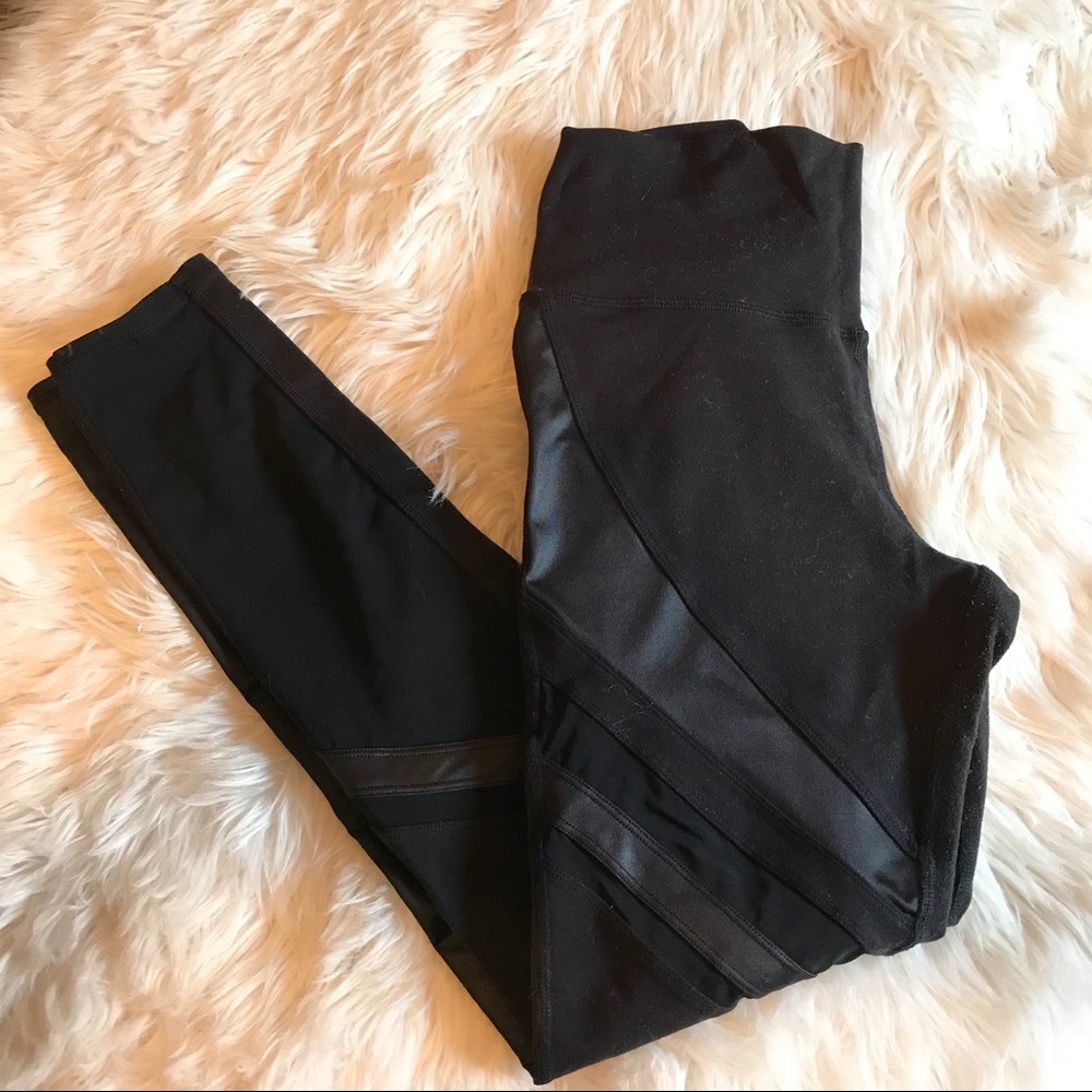 ALO YOGA | mesh yoga high rise leggings EUC large